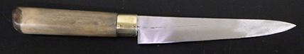 ④熱処理、研削、柄取付しナイフへ武生特殊鋼材にて