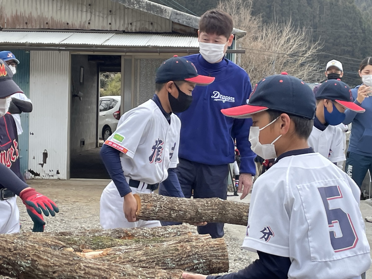 3/5  大分県玖珠町「スポーツ×援農事業」第2弾 椎茸栽培と野球教室のイベント実施！